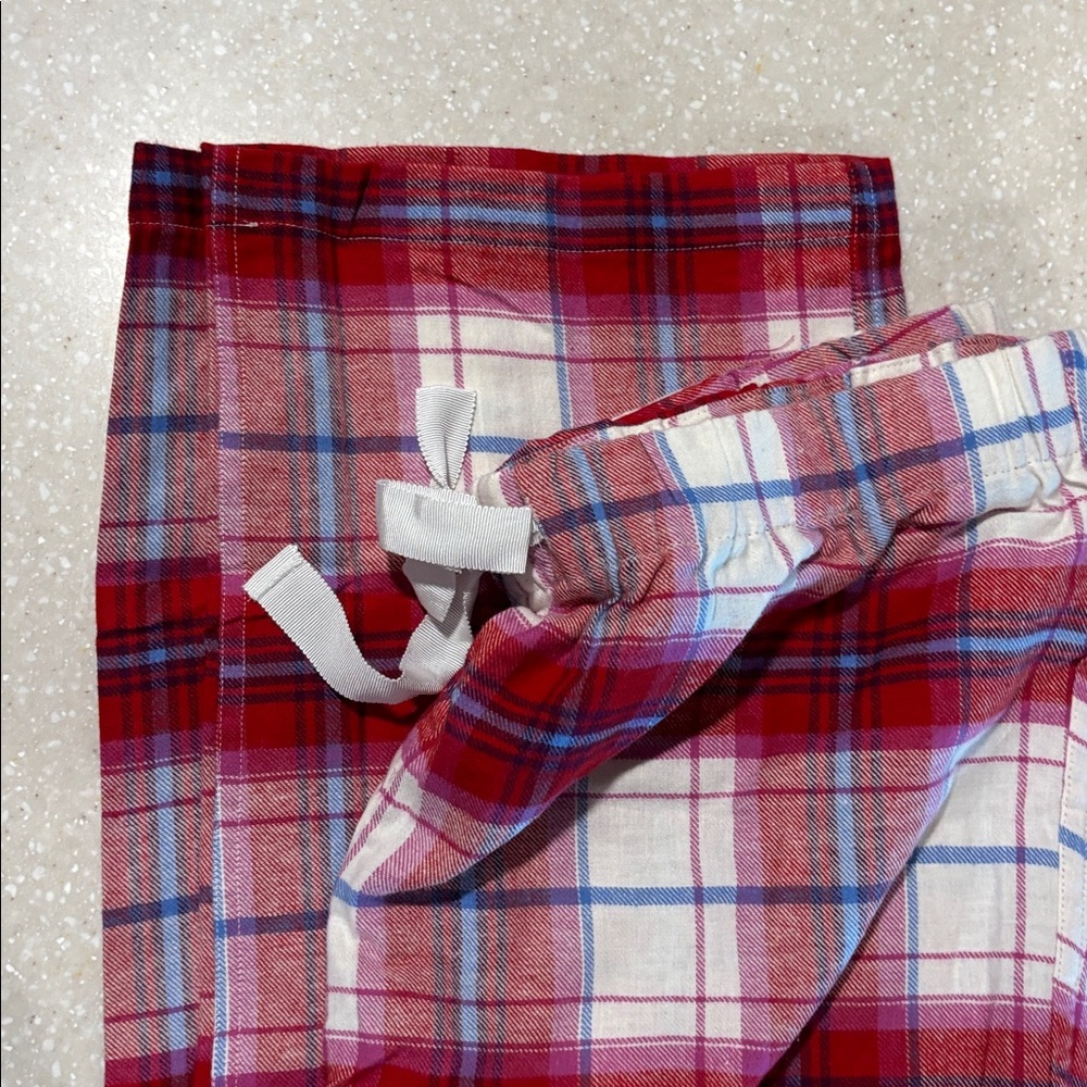 J. Crew Red Pink and Blue Plaid Flannel Pajama Pants - Picture 4 of 5